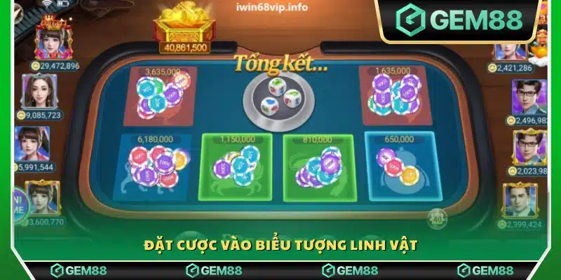 Người chơi chọn linh vật và tiến hành đặt cược